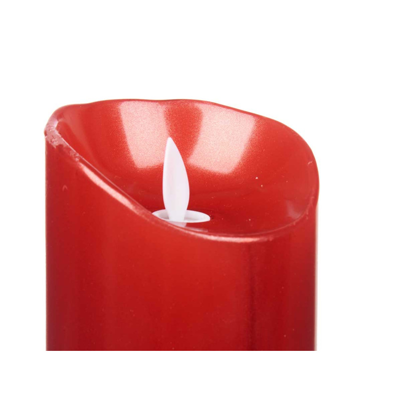 VELA LLAMA LED ROJO 24CM