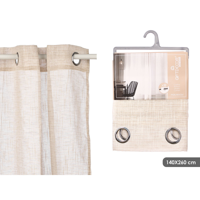 BEIGE CURTAIN STRIPES