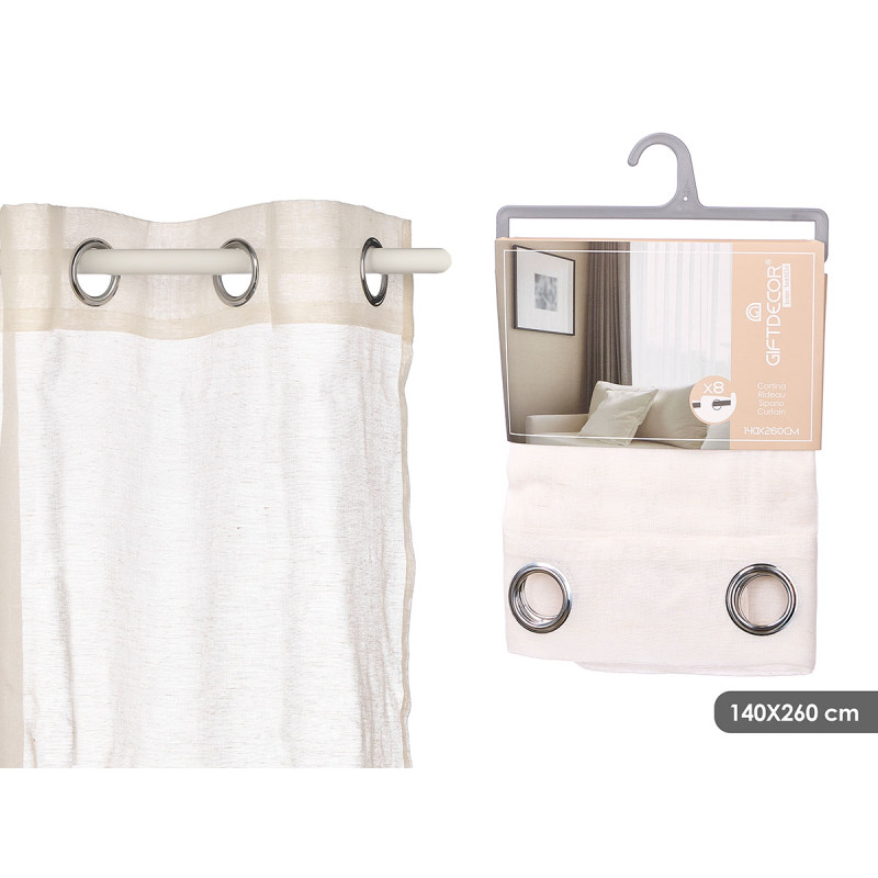 RIDEAU BLANC TRANSPARENT