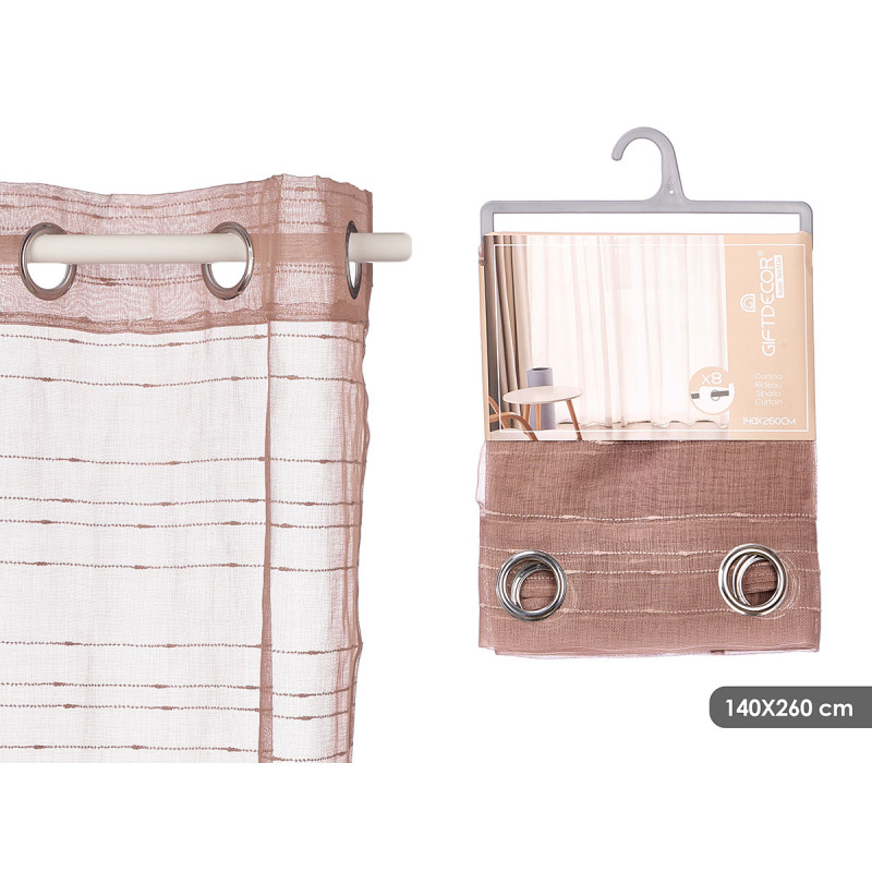 BROWN CURTAIN STRIPES HORIZONTAL