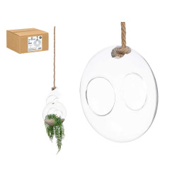 HANGING BALL VASE MEDIUM ROPE BALL