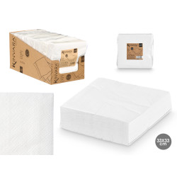 CONJ 50 GUARDANAPOS BRANCOS 33X33CM 17GR