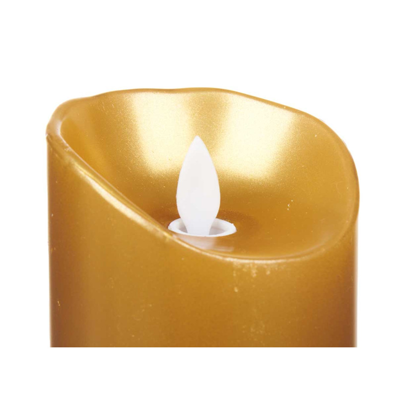 VELA LLAMA LED ORO 24CM