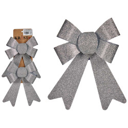 SET 2 LAZOS DECORATIVO 15 X 17CM PLATA