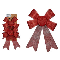 SET 2 LAZOS DECORATIVO 15 X 17 CM ROJO