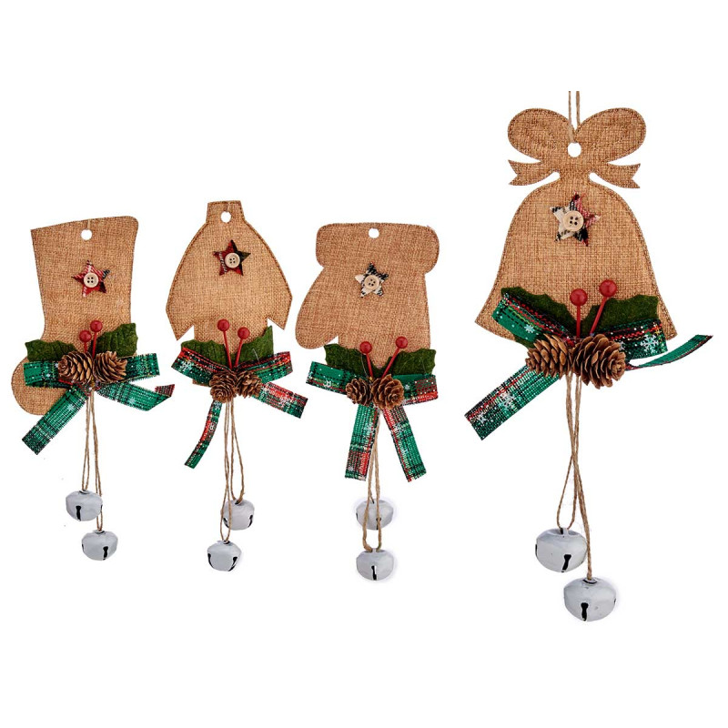 DECORATION NOEL PENDENTIF 15CM SET 4