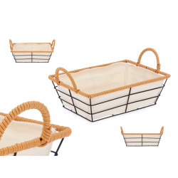 CESTA ASAS METAL RECTANGULAR