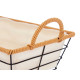 CESTA ASAS METAL RECTANGULAR