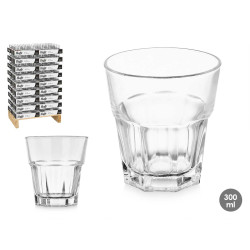 VASO VIDRIO TRANSPARENTE 300ML DISPLAY