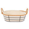 BASKET WITH METAL HANDLES OVAL