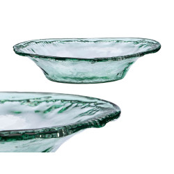 CENTRE DE TABLE EN VERRE FONTAINE OVALE