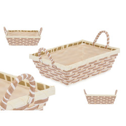 PANIER POIGNÉES TRESSÉ RECTANGULAIRE