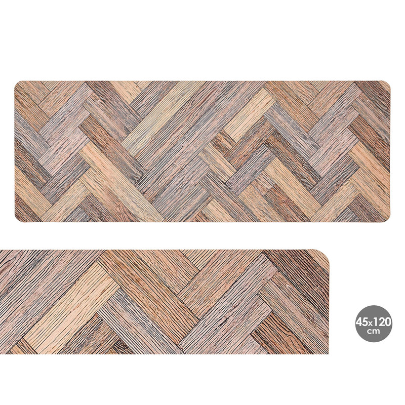 ALFOMBRA COCINA EFECTO MADERA 45X120CM