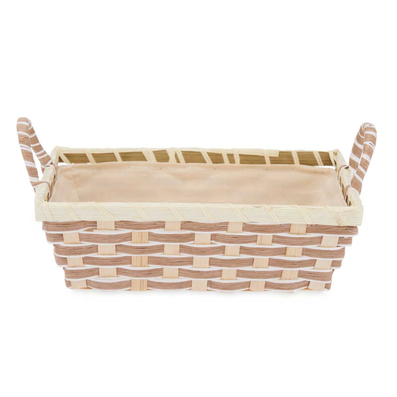 PANIER POIGNÉES TRESSÉ RECTANGULAIRE