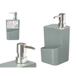 DISPENSEUR PORTE ÉPONGE GRIS 650ML