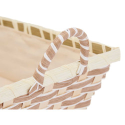 BASKET BRAIDED HANDLES RECTANGULAR