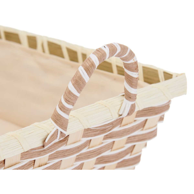 PANIER POIGNÉES TRESSÉ RECTANGULAIRE