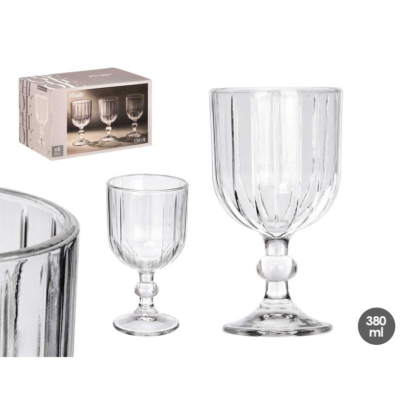 380ML TRANSPARENT STRIPED WINE CUP