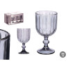 COPA VINO RAYAS 380ML HUMO