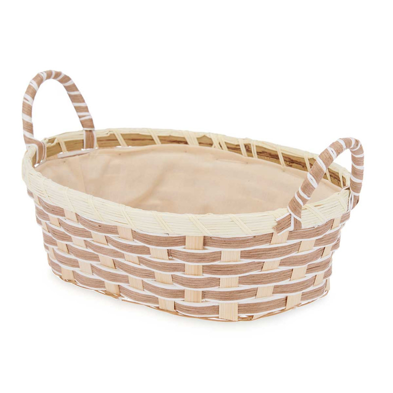 PANIER POIGNÉES TRESSÉ OVALE