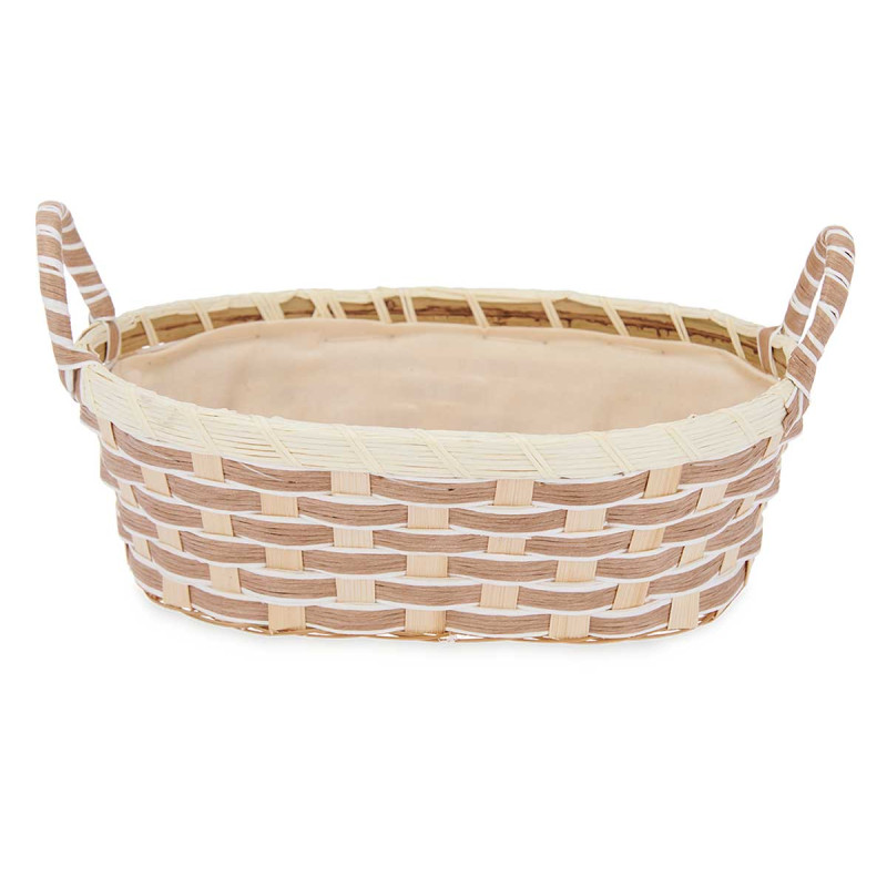 PANIER POIGNÉES TRESSÉ OVALE