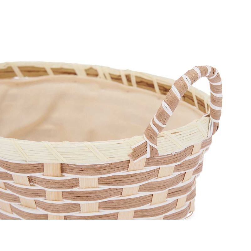 PANIER POIGNÉES TRESSÉ OVALE