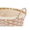 PANIER POIGNÉES TRESSÉ OVALE