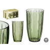 VASO ALTO RAYAS 440ML VERDE