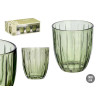 VASO AGUA RAYAS 300ML VERDE
