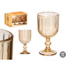 COUPE À VIN RAYURES 380ML AMBRE