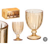 COPA VINO RAYAS 310ML AMBAR