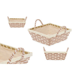 BASKET BRAIDED HANDLES SQUARED