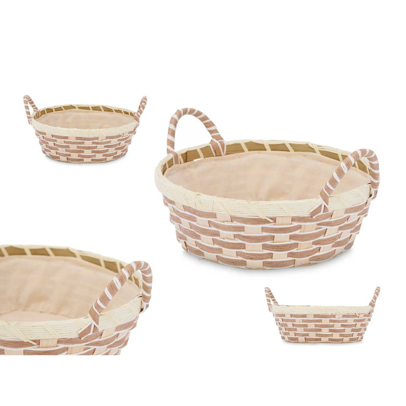 PANIER POIGNÉES TRESSÉ ROND