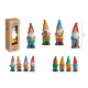 NAIN JARDIN CERAMIQUE 50CM COULEURS VIVES SET 4 