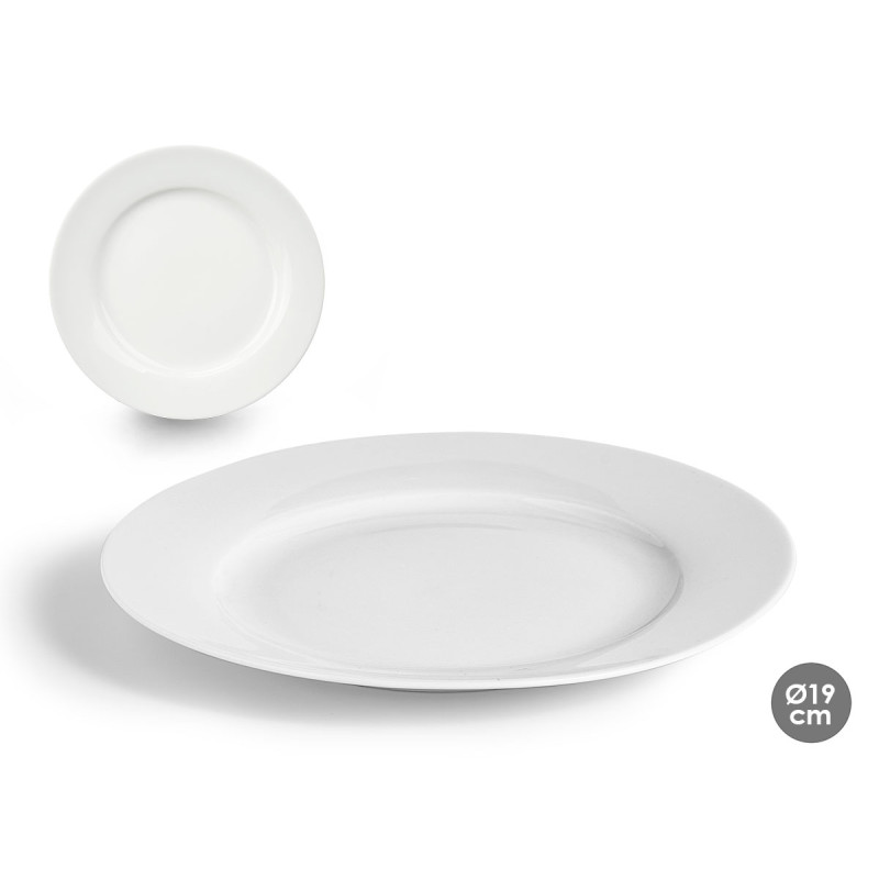 PLATO POSTRE PORCELANA 19CM