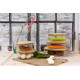 ROUND GLASS LUNCH BOX WITH BAMBOO CAP 620ML