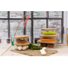 ROUND GLASS LUNCH BOX WITH BAMBOO CAP 620ML
