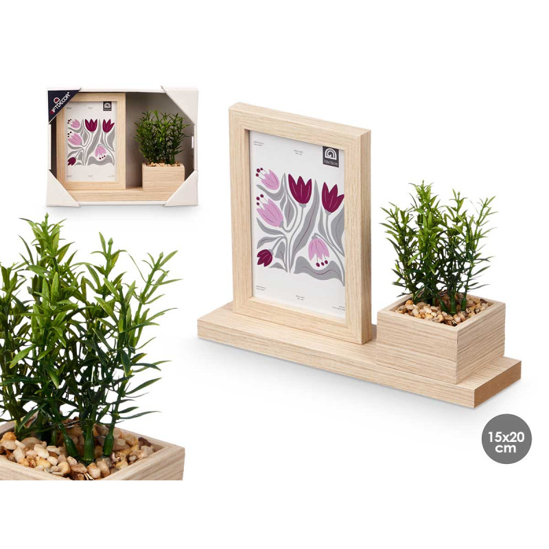 CADRE PHOTO 10X15CM AVEC PLANTE