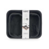 SET 3 BAMBOO BLACK ORGANISERS 2 SIZES