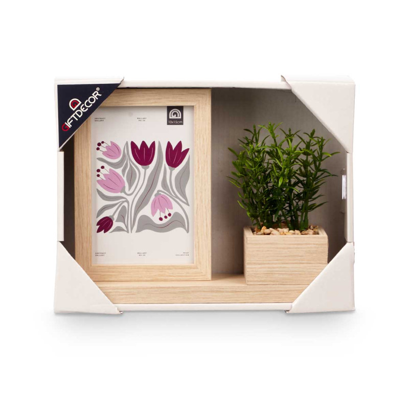 PHOTO HOLDER 10X15CM WITH PLANT