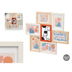 MOLDURA MULTIPLA 6 10X15CM COM METAL