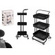 CARRELLO ORGANIZZATORE PLASTICA NERO 3 PIANI 