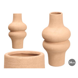 VASO CURVAS 34CM TERRA