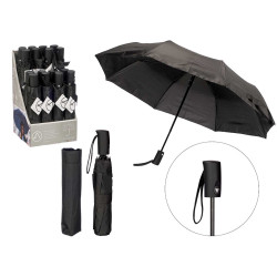 AUTOMATIC STRAIGHT FOLDING UMBRELLA  BLACK