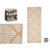 TAPIS BEIGE BLANC À LOSANGES 60 X 150 CM