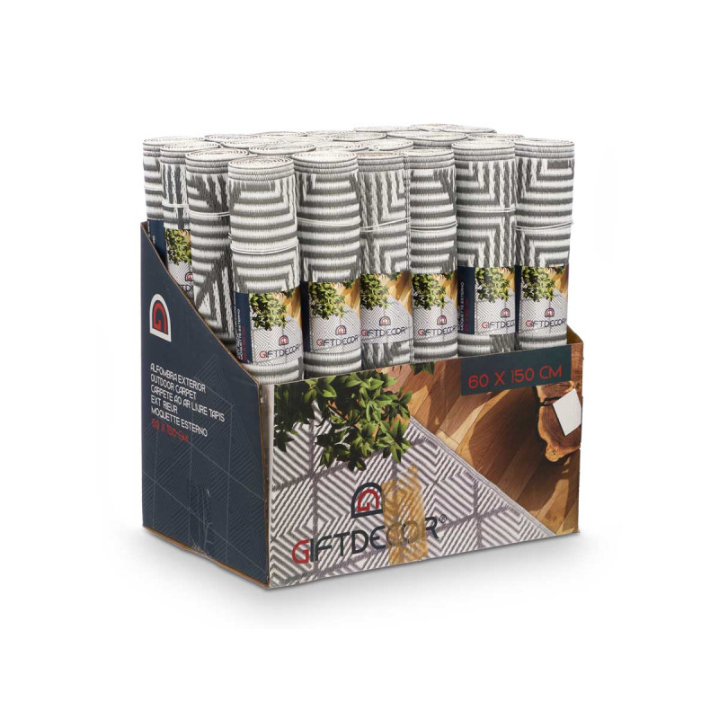 TAPPETO ROMBI GRIGIO 60 X 150 CM