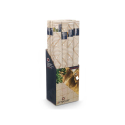 TAPIS BEIGE BLANC À LOSANGES 120 X 180 CM