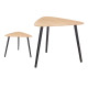TABLE BASSE TRIANGLE NATUREL NOIR