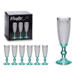 COPA PUNTOS CAVA PIE TURQUESA 185ML