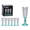 COPA PUNTOS CAVA PIE TURQUESA 185ML